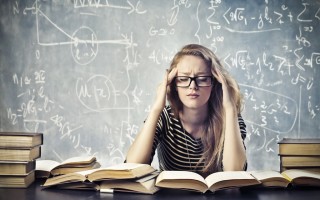 Girl studying